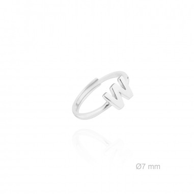 Silver ring | Letter W
