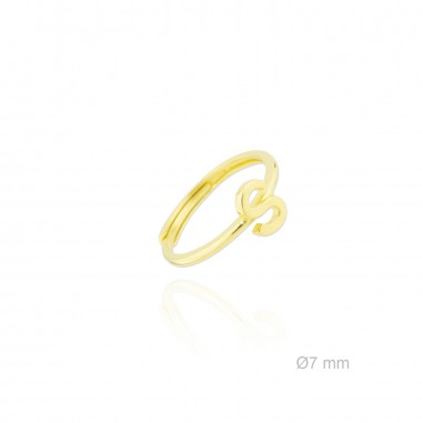 Anel de Prata Esterlina | Letra S