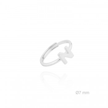 Bague en Argent | Lettre N