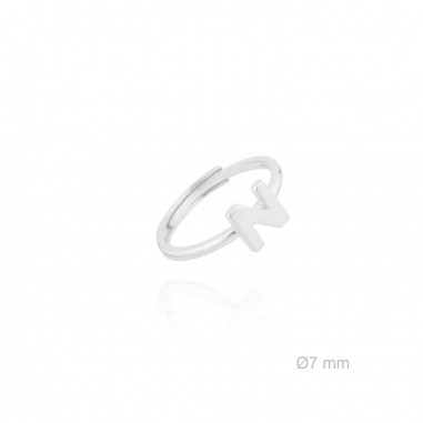 Bague en Argent | Lettre N