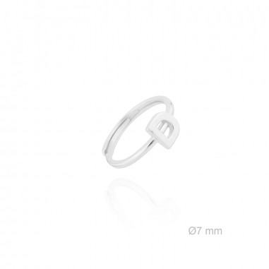 Silver ring | Letter D