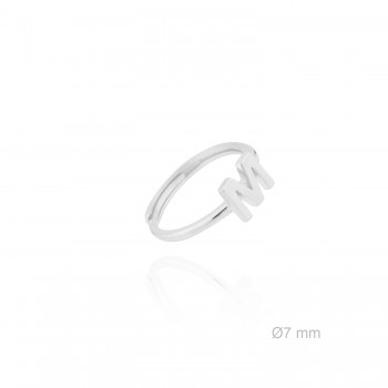 Bague en Argent | Lettre M