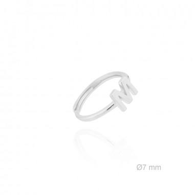 Silver ring | Letter M