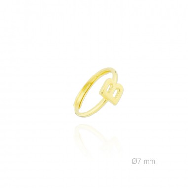 Bague en Argent | Lettre B