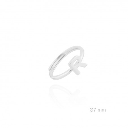 Bague en Argent | Lettre R