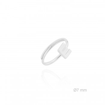 Bague en Argent | Lettre E