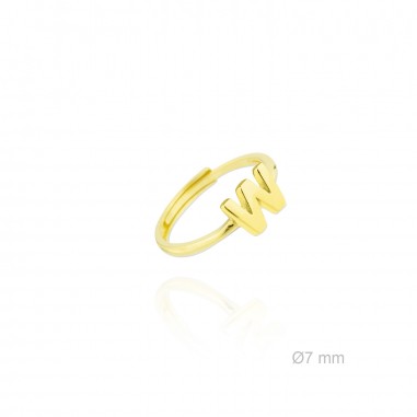 Silver ring | Letter W