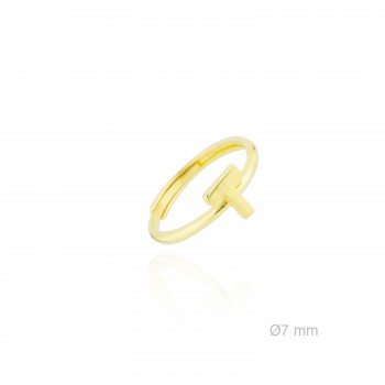 Bague en Argent | Lettre T
