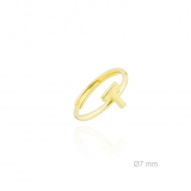 Bague en Argent | Lettre T