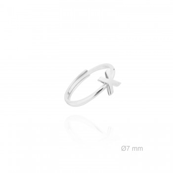 Silver ring | Letter X
