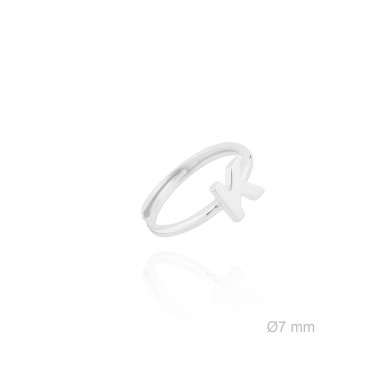 Bague en Argent | Lettre K