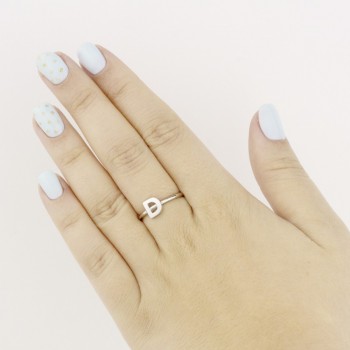 Silver ring | Letter D 2