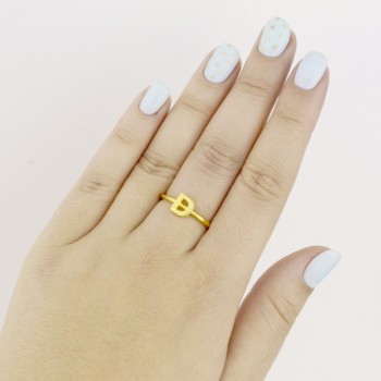 Silver ring | Letter D 2