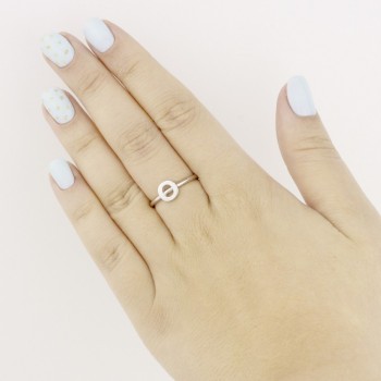 Silver ring | Letter O 2