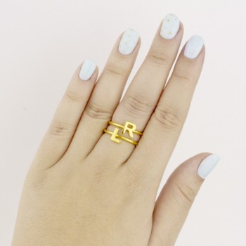 Bague en Argent | Lettre R 2
