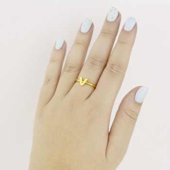 Bague en Argent | Lettre V 2