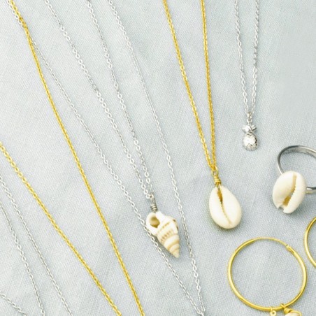 Silver Necklaces with Mother of Pearl 