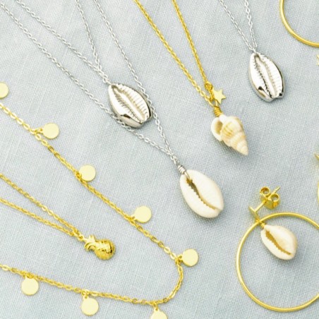 Silver Necklaces with Mother of Pearl 