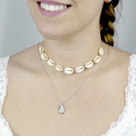Silver Necklaces with Mother of Pearl 