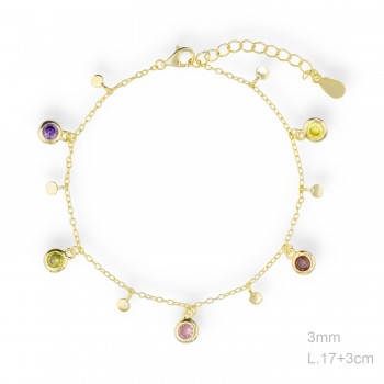 Pulsera Dorada Chapitas...