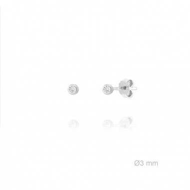 Brincos de Prata Esterlina e Zircônia