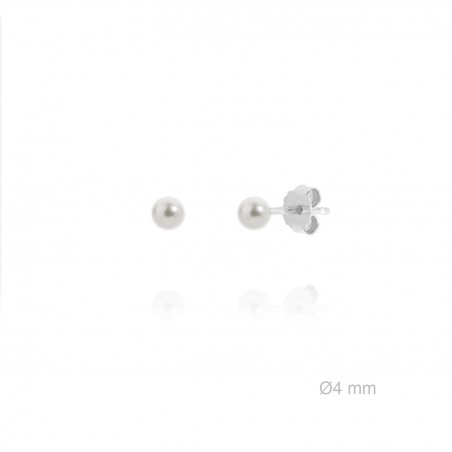 Silver Earrings with shell Pearls