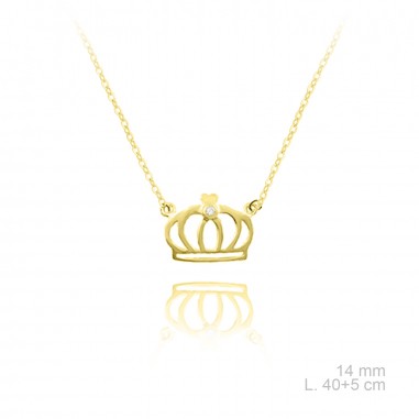 Gargantilha em Prata Esterlina e Zircões (Madrepérola)