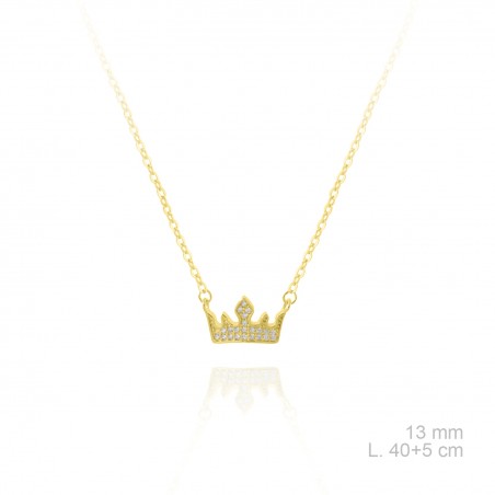 Gargantilha em Prata Esterlina e Zircões (Madrepérola)