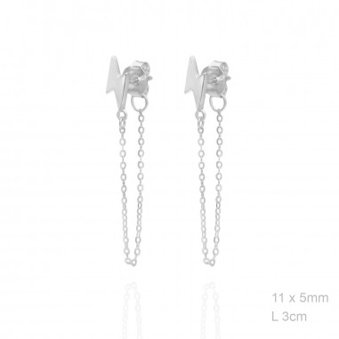 Boucles d'oreilles Argent lisse