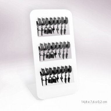 Display - 12 Stainless steel earrings