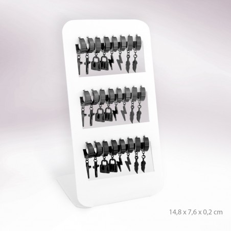 Display - 12 Stainless steel earrings