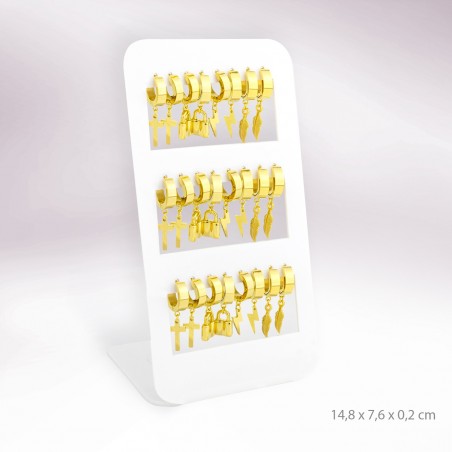 Expositores - 12 brincos de Aço