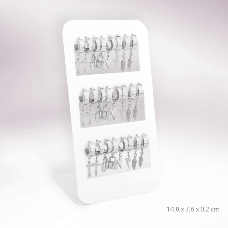 Display - 12 Stainless steel earrings