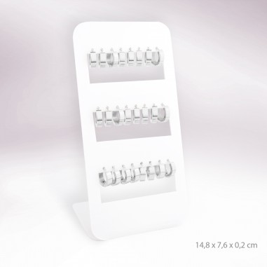 Display - 12 Stainless steel earrings