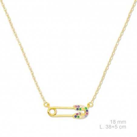 Silver necklace with cubic zirconium