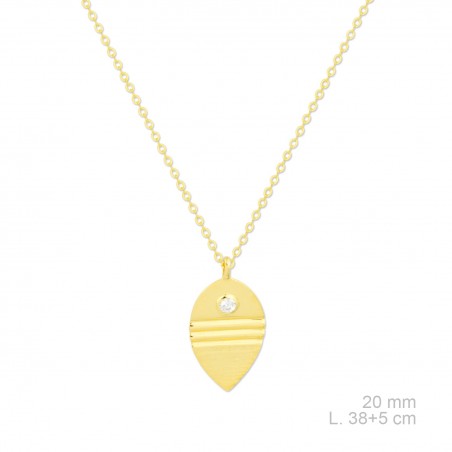 Gargantilha em Prata Esterlina e Zircões (Madrepérola)