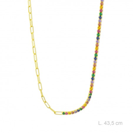 Gargantilha em Prata Esterlina com zircônia