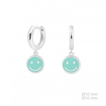 Pendientes Aro Smile Azules