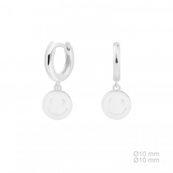 Pendientes Aro Smile Blancos