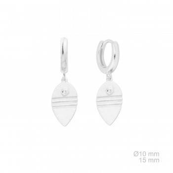 Silver Earrings with Cubir...
