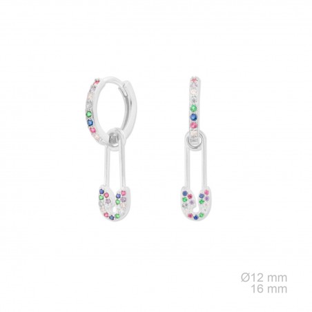 Silver earrings with cubic zirconium