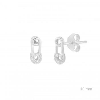 Silver earrings with cubic...