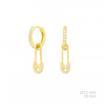 Silver earrings with cubic...