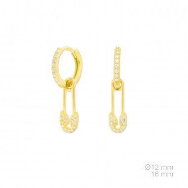 Boucles d'oreilles en Argent avec oxyde de zirconium
