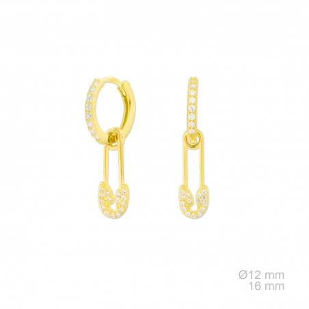 Boucles d'oreilles en Argent avec oxyde de zirconium
