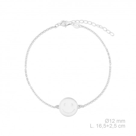 Pulsera Smiley Blanco 
