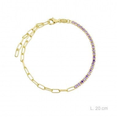 Bracelet en Argent avec oxyde de zirconium