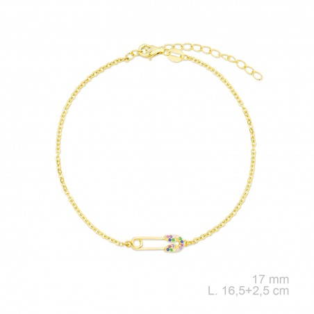 Pulseira de Prata Esterlina com zircônia