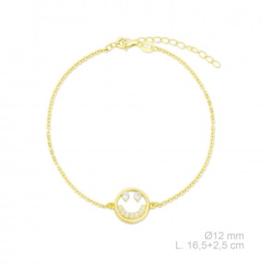 Pulseira de Prata Esterlina com zircônia