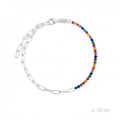 Bracelet en Argent avec oxyde de zirconium